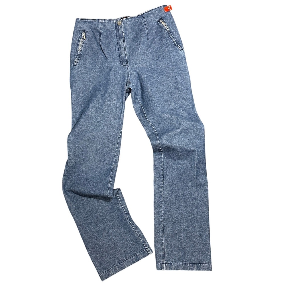 Vintage Vanilia Denim Jeans Womens 30" Waist High Rise Straight Leg Zip Pockets